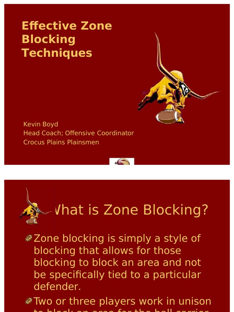 Efective Zone Blocking Techniques Pdf American Football Gridiron