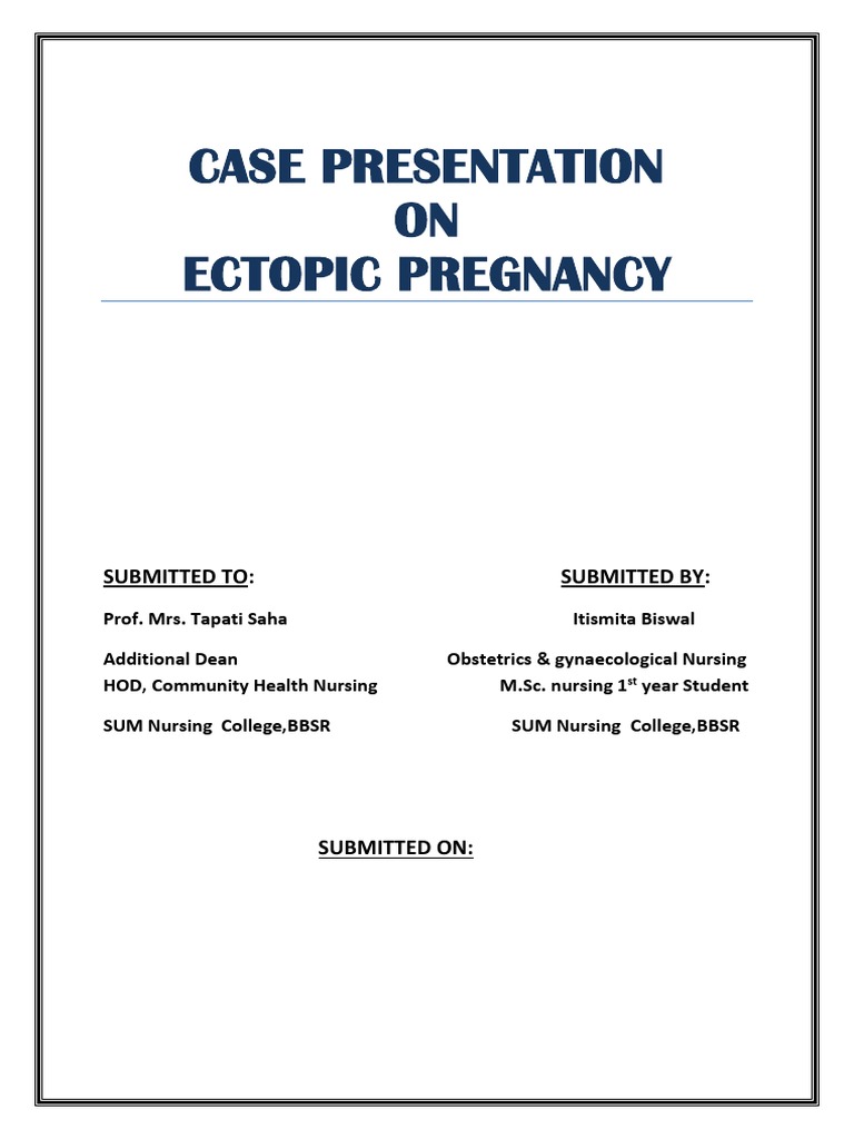 case study on ectopic pregnancy