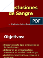 Transfusion de Sangre