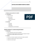 Internal (Organization) Team Debrief Meeting Agenda: Date: Attendees