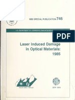 Laser Induced Damage in Optical Materials 1985 PDF