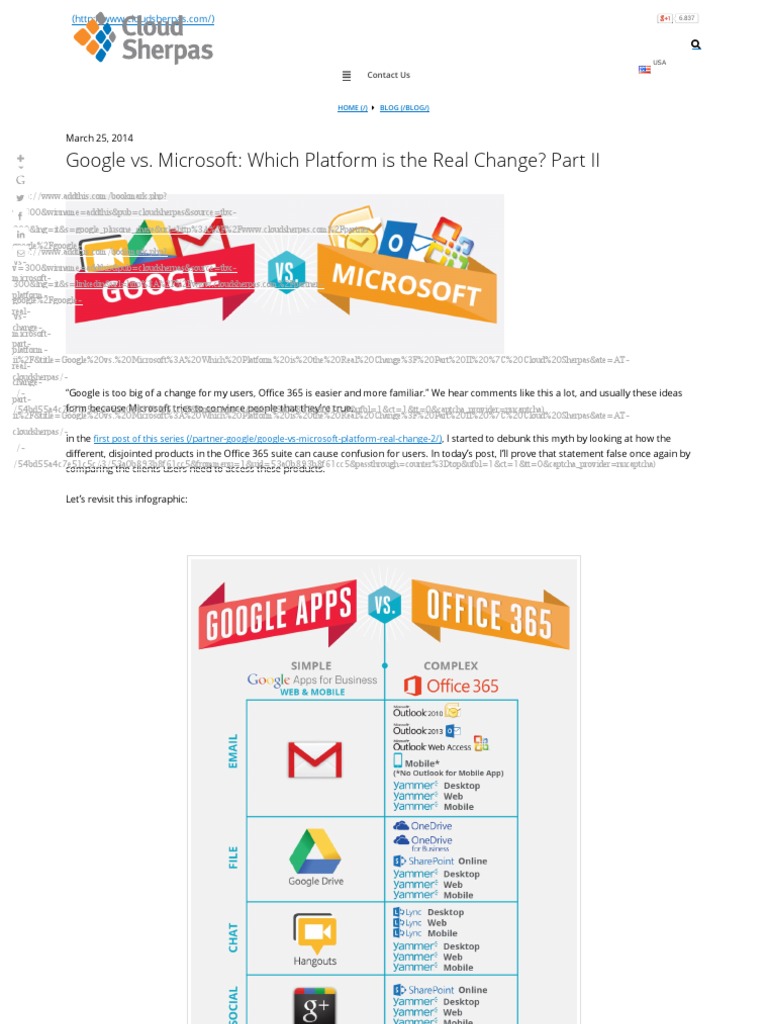 Google Apps Vs Office365 | PDF | Office 365 | Mobile App