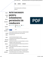 Acte Necesare Pentru Schimbarea Permisului de Conducere PDF