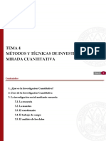 Tema 4. Métodos y Técnicas de Investigación La Mirada Cuantitativa