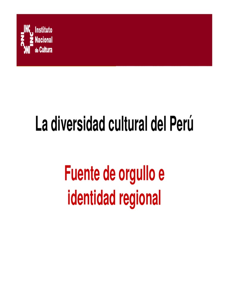 Diversidad Cultu Mincetur PDF | PDF | Patrimonio cultural | Perú