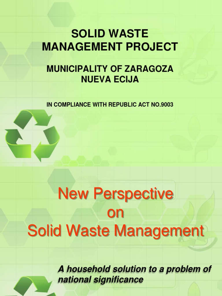 SWMP Zaragosa ppt2 PDF Municipal Solid Waste Waste Management