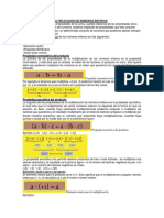 Propiedades de La Multiplicación de Números Enteros