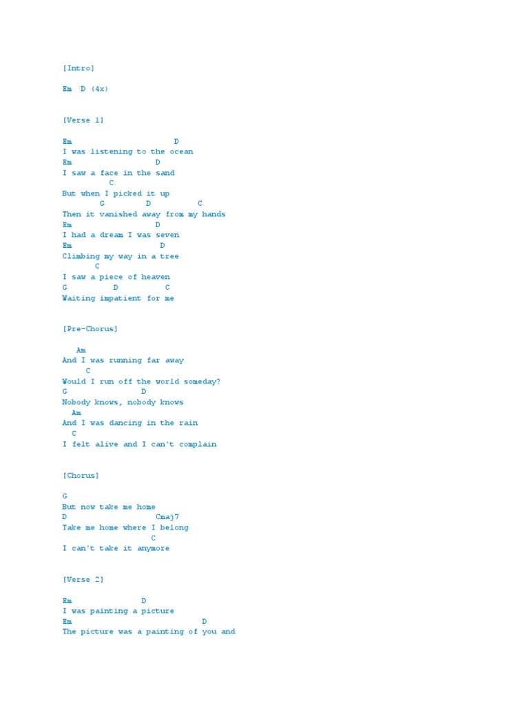 Runaway Aurora Pdf Song Structure Songs