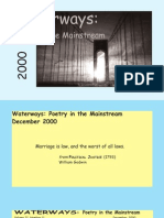 Waterways: Poetry in the Mainstream vol 21 no 11