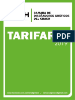 Tarifario 2019 Camara Diseño Grafico Chaco