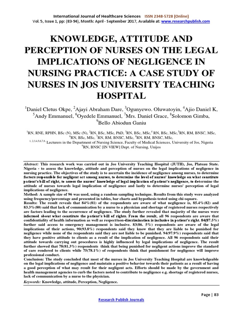 Knowledge Attitude and Perception of Nurses-4531 PDF | PDF | Nursing ...
