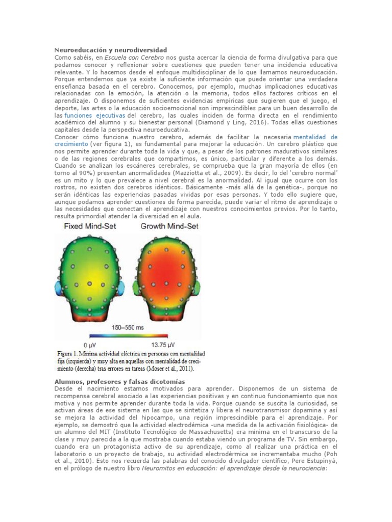 Neuroeducación y Diversidad en el Aula | PDF | Aprendizaje ...