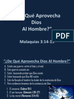 De Que Aprobecha Dios Al Hombre