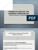 Farmacología de Las Anemias Carenciales 2015