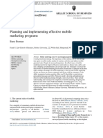 Business Horizons Volume Issue 2016 (Doi 10.1016/j.bushor.2016.03.006) Berman, Barry - Planning and Implementing Effective Mobile Marketing Programs