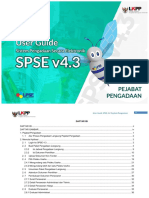User Guide SPSE 4.3 Pejabat Pengadaan 11 Maret 2019