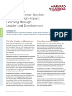 Tapping The Inner Teacher: Delivering High-Impact Learning Through Leader-Led Development