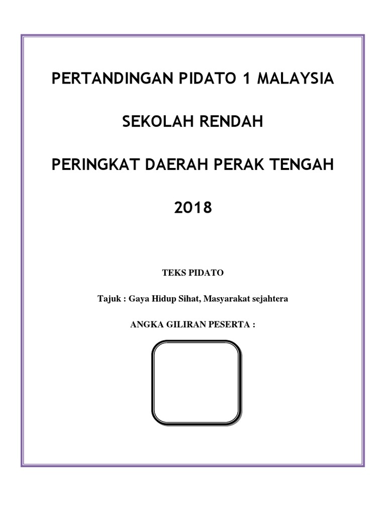 Teks Pidato Gaya Hidup Sihat | PDF