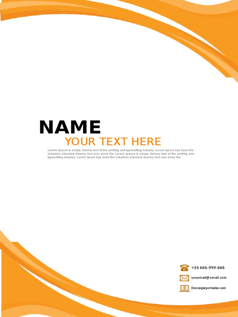 Your Text Here: Lorem Ipsum Is Simply Dummy Text of The Printing and ...