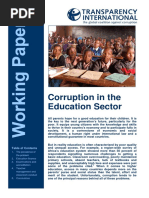 Corruption in Education Sector