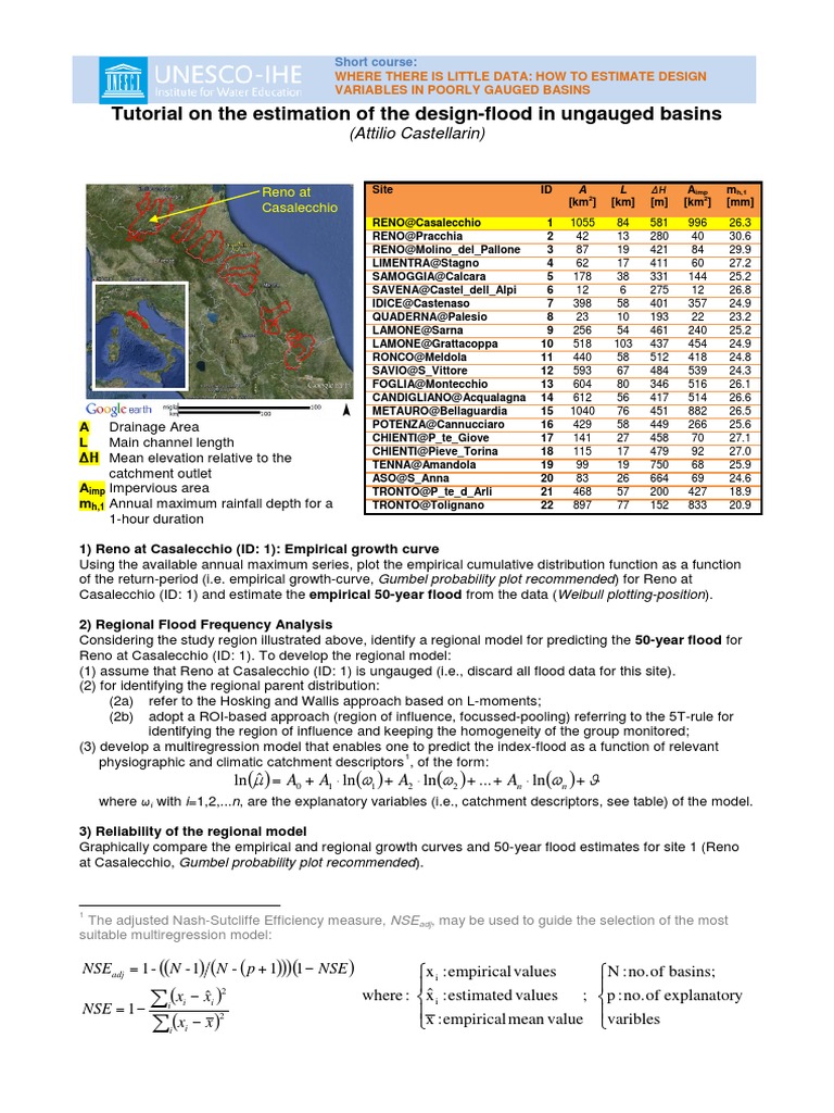 Tutorial Rffa Ihe | PDF | Drainage Basin | Statistical Analysis