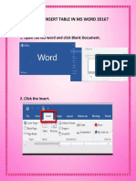 How To Insert Table in Ms Word 2016?: 1. Open The MS Word and Click Blank Document