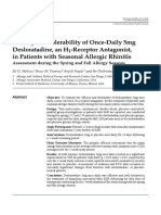 Efficacy and Tolerability of Once-Daily 5mg Desloratadine, An H - Receptor Antagonist, in Patients With Seasonal Allergic Rhinitis