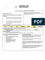 Positional Words Lesson Plan