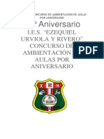 Bases Del Concurso de Ambientación de Aulas Por Aniversario