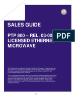 Sales Guide: PTP 800 - REL. 03-00 Licensed Ethernet Microwave