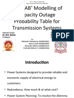Matlab Modelling of Capacity Outage Probability Table For Transmission Systems