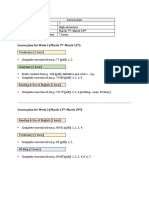 Lesson Plan For Week 1 (March 7 - March 12) : TH TH