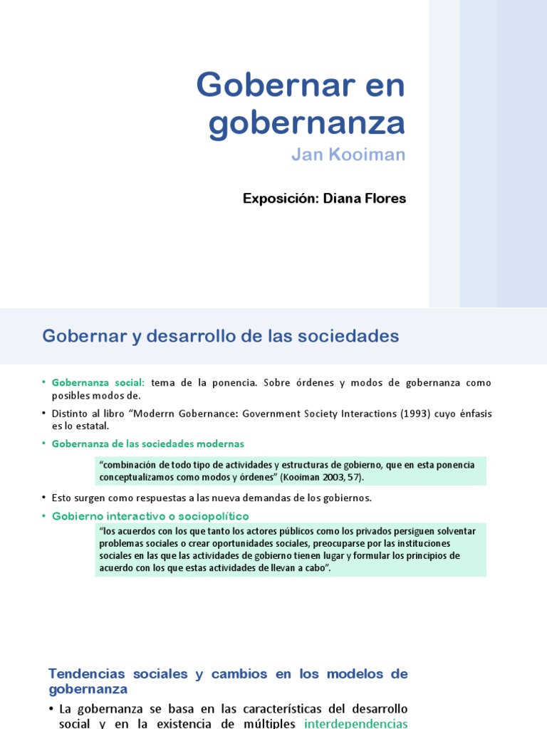Características de la Gobernanza Sociopolítica | PDF | Gobernancia ...