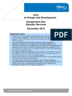 Unit: Database Design and Development Assignment Title: Bywater Services December 2015