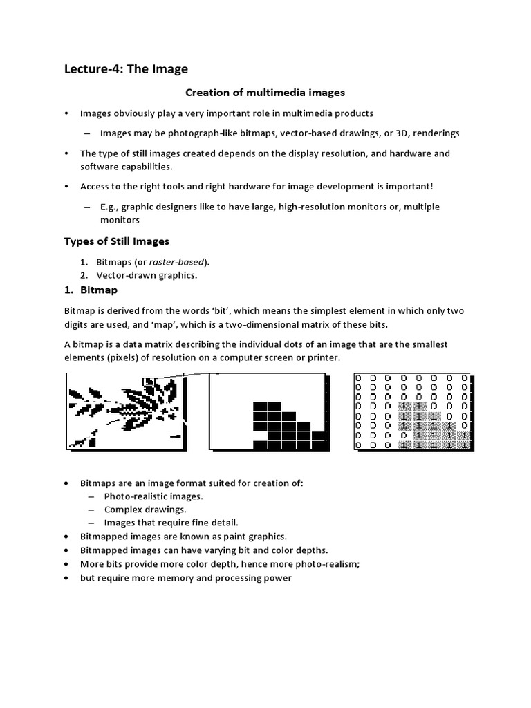 An InDepth Look at Image Creation and Types for Multimedia Projects