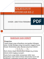 Kalkulus IV, Pertemuan 2 (Barisan Dan Deret)