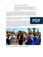 Breve Reseña de La Danza Carnaval de Arequipa