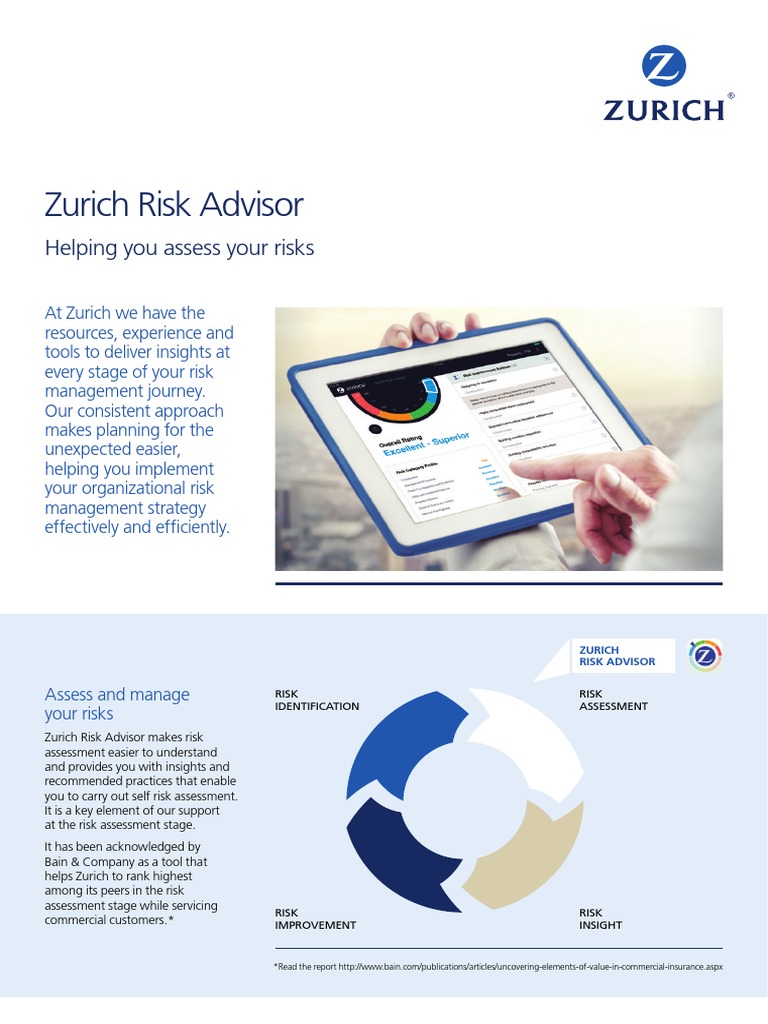 Zurich Risk Advisor PDF Risk Management Risk Assessment