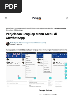 Penjelasan Lengkap Menu Menu Di Gbwhatsapp Pdf