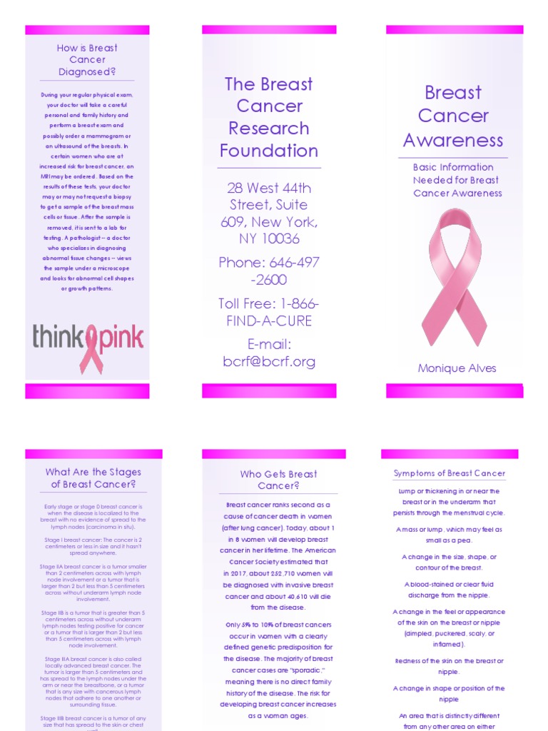 Breast Cancer Brochure PDF Breast Cancer Cancer