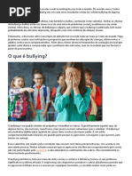 O Bullying é Um Problema Nas Escolas e Outras Instituições Por Todo o Mundo