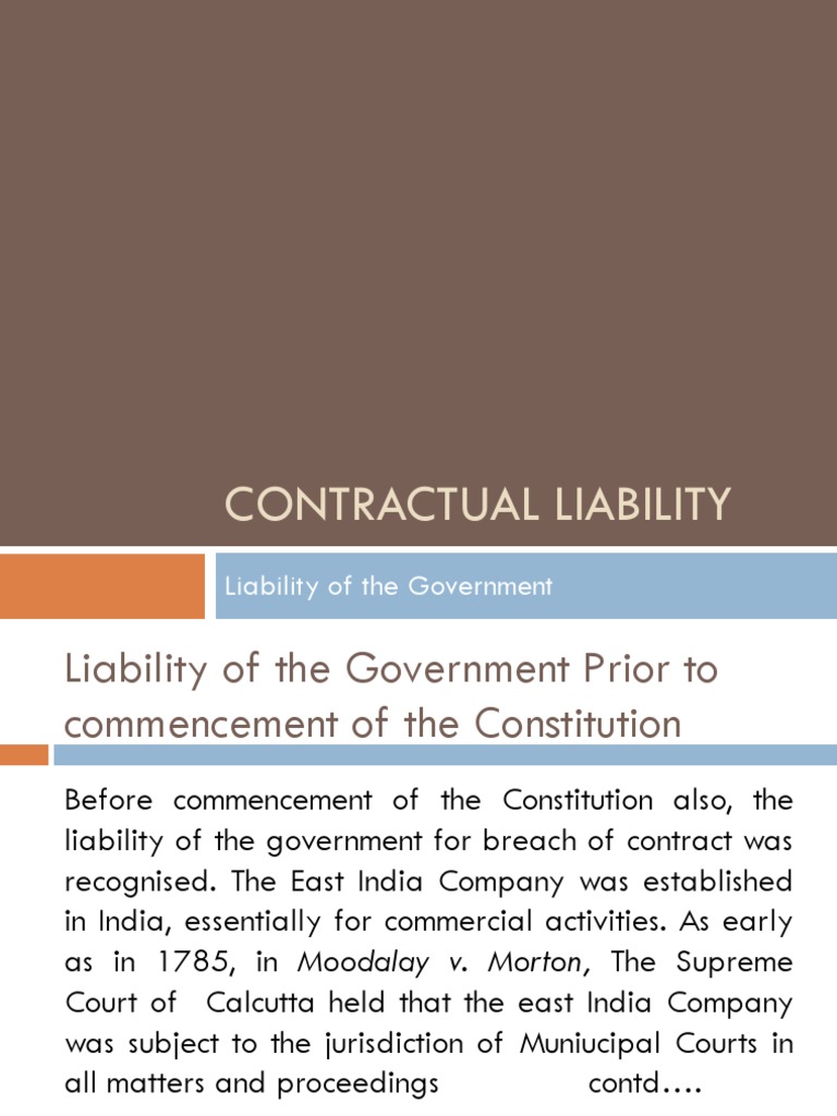 Government Contractual Liability Explained | PDF | Arbitration ...