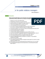 Questions For PR Managers PDF