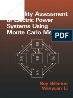 Reliability Assessment of Electric Power Systems Using Monte Carlo Methods PDF