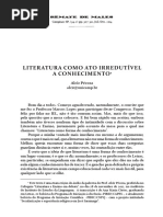 Alcir Pécora - LITERATURA COMO ATO IRREDUTÍVEL A CONHECIMENTO
