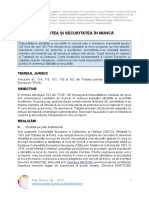 Sănătatea Și Securitatea În Muncă: Temeiul Juridic