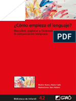 Cómo Empieza El Lenguaje. Descubrir, Explorar y Favorecer La Comunicación Temprana - Marta Casla Soler PDF