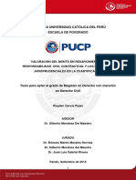 Determinación de montos resarcitorios en responsabilidad civil contractual