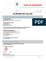 MSDS Cloruro de Calcio