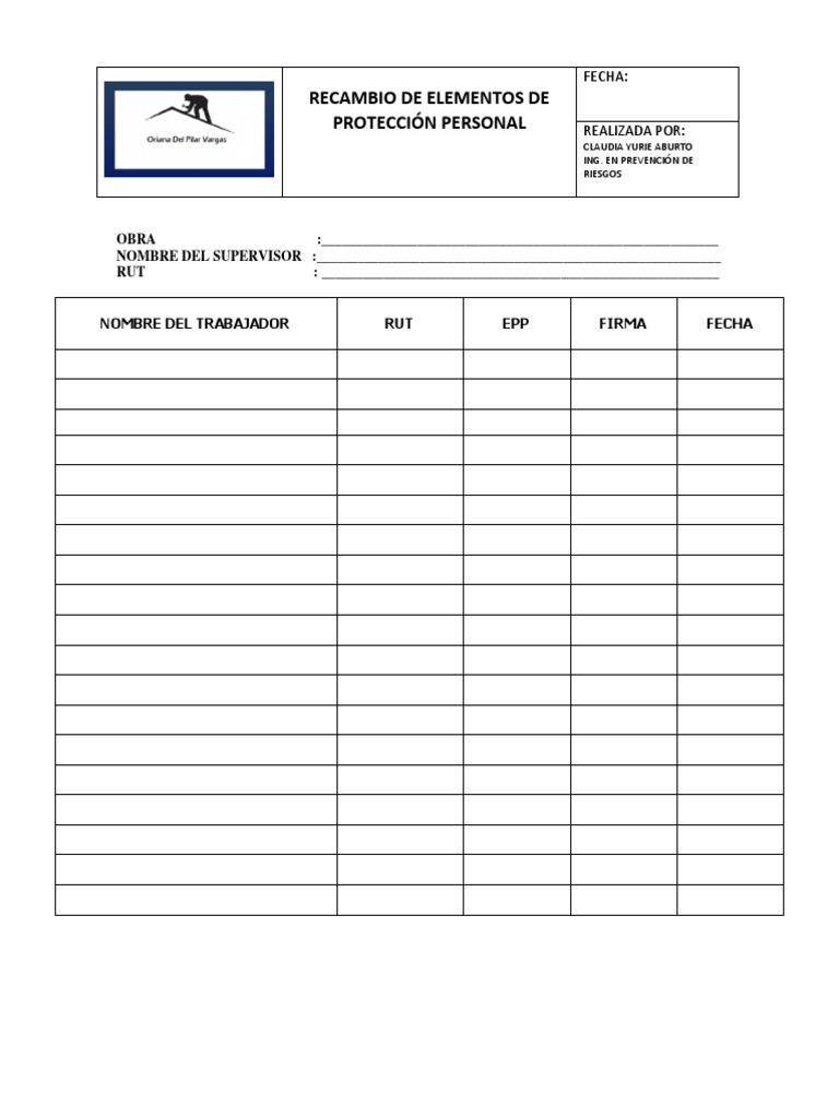 Recambio de EPP para Pintores Industriales | PDF